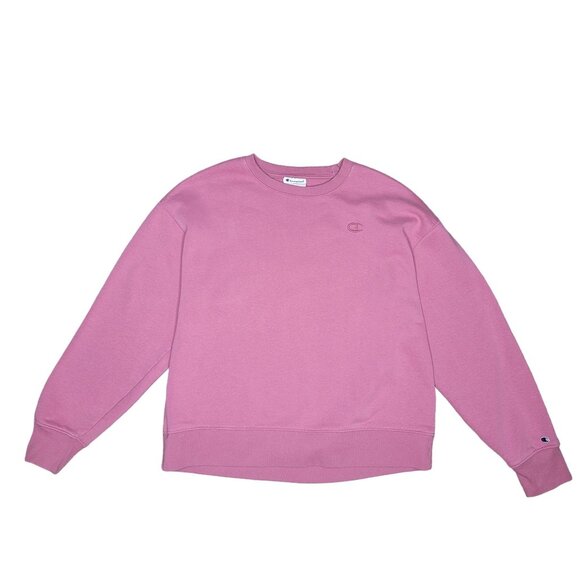Champion Pink Crewneck Sweatshirt heavy warm winter pullover sweater size M - Picture 5 of 7